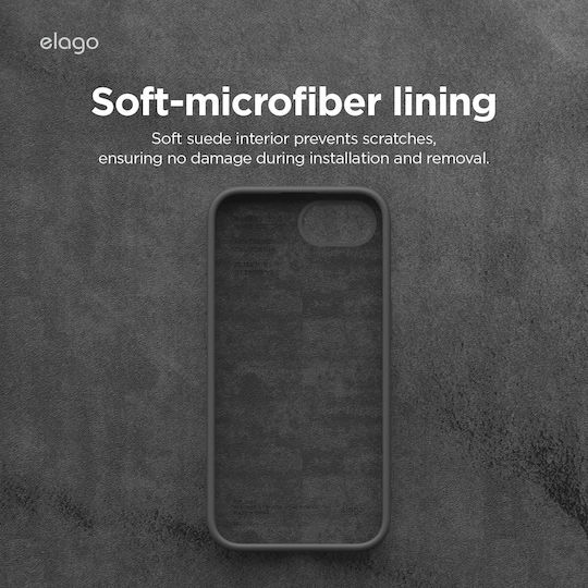 Elago Back Cover Σιλικόνης / Πλαστικό Μαύρο (iPhone 17e / 16e)