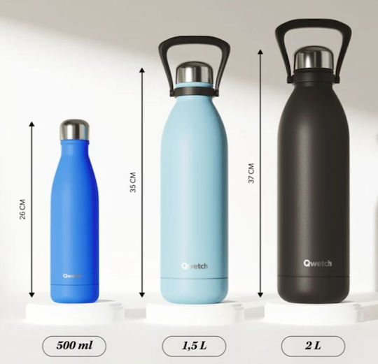 Qwetch Μπουκάλι Θερμός Ανοξείδωτο BPA Free 2lt Qwetch Πορτοκαλί