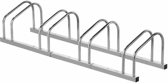 Kadax 4-Station Stahl Fahrradhalterung Silber