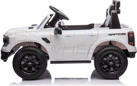 Ford F150 Raptor Cu Un Loc Cu Telecomandă Licențiat 12 Volți Alb Pentru 1+ Ani