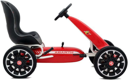 Abarth Kids Foot-to-Floor Car One-Seater with Pedal Licensed Red
