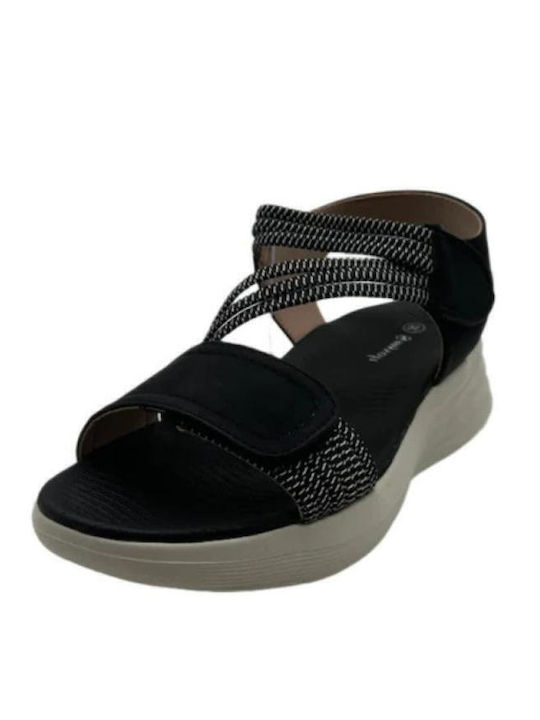 Flache Sandalen für Damen in Schwarz Farbe