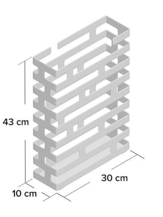Yamazaki Параван за чадъри Метал Brick Wide Черно 30x10x43см 1бр