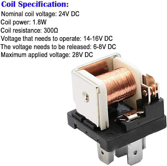 Set 2 Relee Auto 24v 40a Socket Cuie 5 Pinuri 2.5 X 3 Cm Gebildet Jd2914