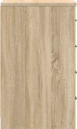 Drawers Storage Solid Wood with 4 Drawers L30xW51xH85cm