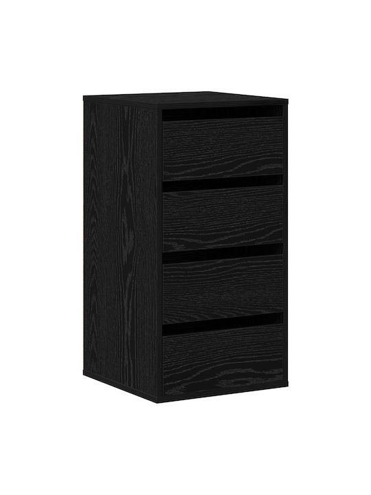 Drawers Storage Wooden with 4 Drawers L40xW41xH76cm