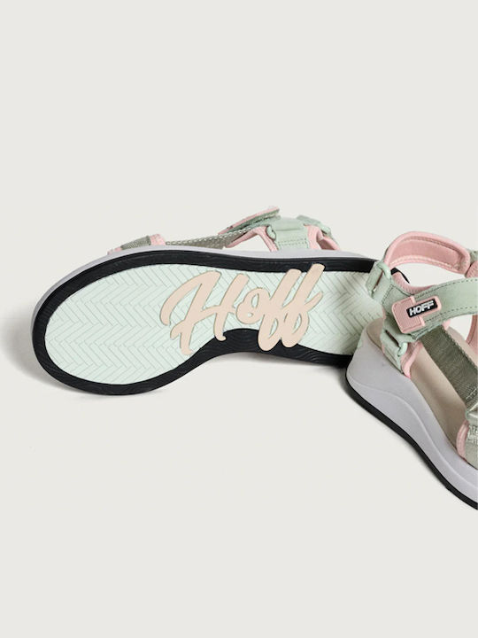 Sandale Casual Damă Sporty Verzi De Piele