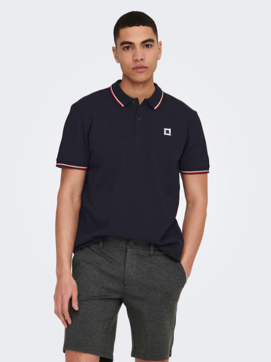 Polo T-shirt Navy Μπλε