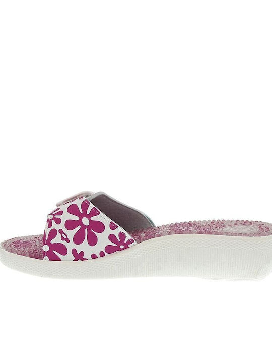 Women's Flat Sandals in Fuchsia Color