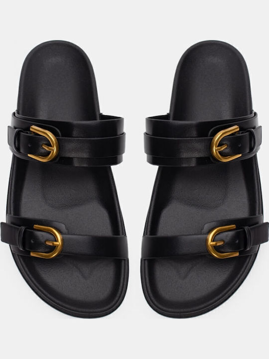 Women's Flat Sandals Flatforms in Black Color