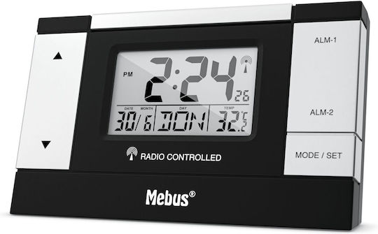 Mebus Επιτραπέζιο Ψηφιακό Ρολόι με Ξυπνητήρι 51059