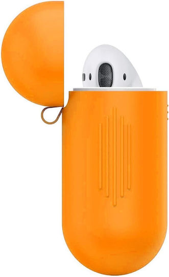 Suport cu cârlig în culoarea Portocaliu pentru Apple AirPods 1 / AirPods 2