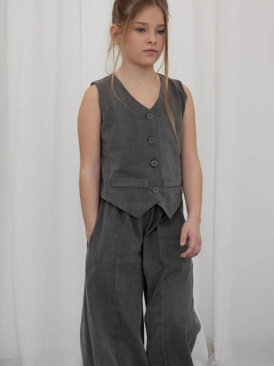 Weste und Hose Set Delave Alice A18101 Grau