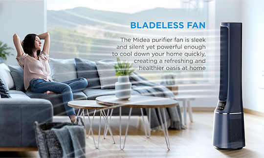Midea Ανεμιστήρας Χωρίς Πτερύγια 33W Μπλε