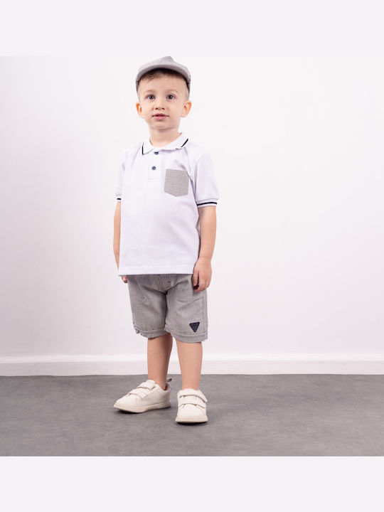 Set pentru copii cu șorturi Vară 3buc White