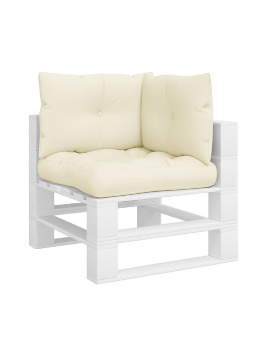 vidaXL Gartenstuhlkissen für Paletten Sitzbank mit Rückenlehne Beige 3 Stück 61,5x60cm