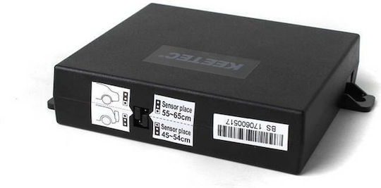 Keetec Sistem de Parcare Auto Partea din spate cu Ecran / Buzzer și 8 Senzori 18.8mm în Culoare Negru
