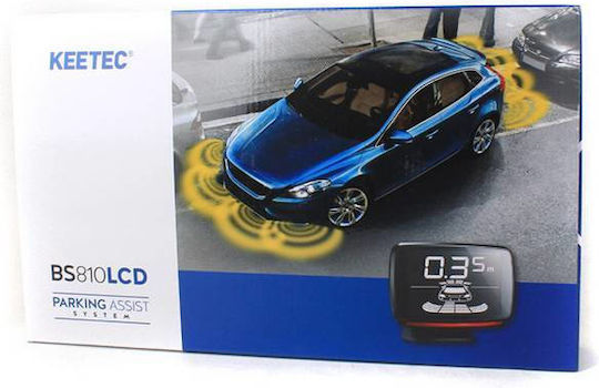 Keetec Sistem de Parcare Auto Partea din spate cu Ecran / Buzzer și 8 Senzori 18.8mm în Culoare Negru