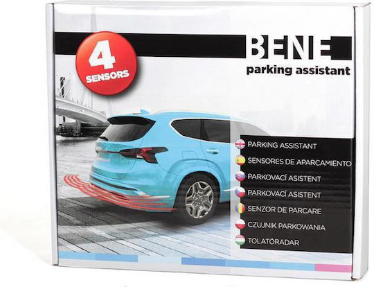 Bene Sistem de Parcare Auto Partea din spate cu Buzzer și 4 Senzori 20mm în Culoare Negru