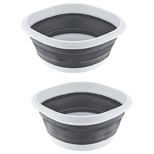 Viosarp Folding Basin Square 35x35cm. Silicone Gray