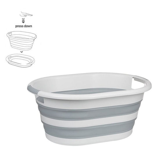 Orion Folding Basin Rectangular Silicone Capacity 38lt White