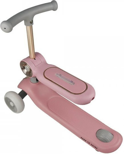 Bebe Stars Kids Scooter X-Ride 3-Wheel with Seat for 12 Months Pink