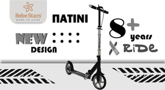 Bebe Stars Kids Scooter X-Ride 2-Wheel For 8+ Years Black