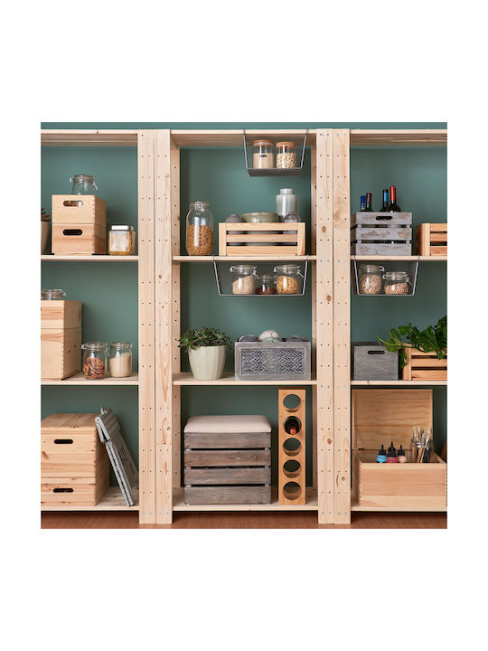 Zeller Cu picioare Cămară de Băuturi Lemn pentru 5 Sticle Maro 13.5x12.5x53εκ.