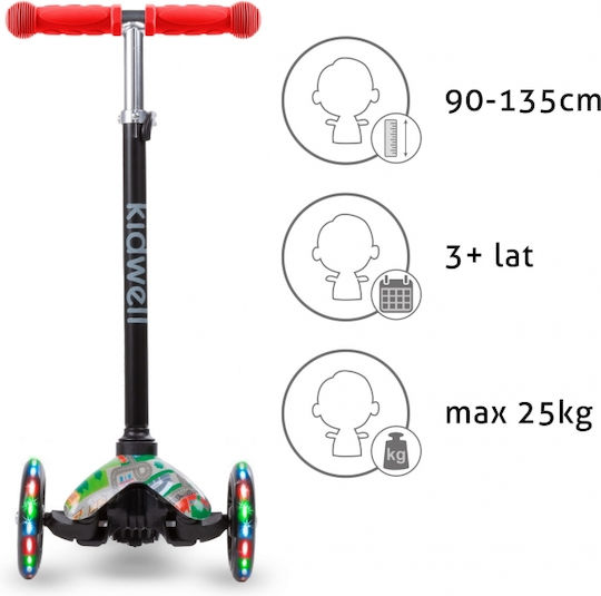 Kidwell Kids Scooter Foldable Uno 3-Wheel for 3+ Years Multicolour