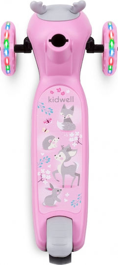 Kidwell Kinderroller Klappbar Zoocar 3-Rad Für 3+ Jahre Rosa