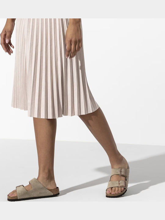 Arizona Women's Flat Sandals Anatomic in Beige Color Narrow Fit