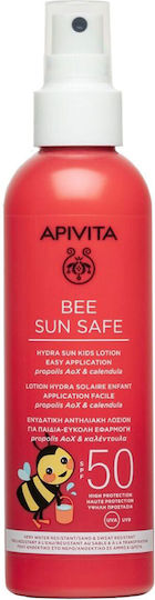 Apivita Bee Sun Safe Waterproof Kids Sunscreen Spray SPF50 200ml & Gift 2 Puzzles & Colored Pencils