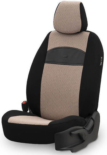 Otom Car Cover Set 11pcs Leatherette Black / Beige