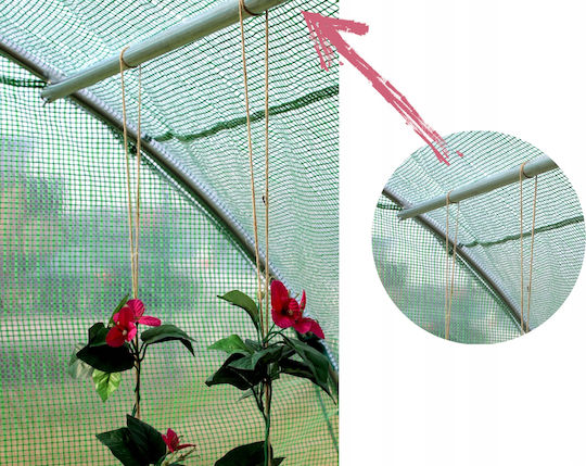 Garden Greenhouse Tunnel Type Metal Frame 300x800cm Green 24sqm