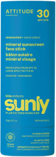 Attitude Waterproof Copii Crema de Soare Stick SPF30 60ml