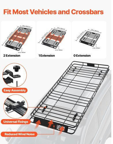 Vevor Steel Car Roof Rack 213.36x99.06cm