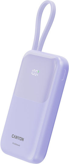 Canyon Power Bank 10000mAh 22.5W Power Delivery / Quick Charge 3.0 Μωβ