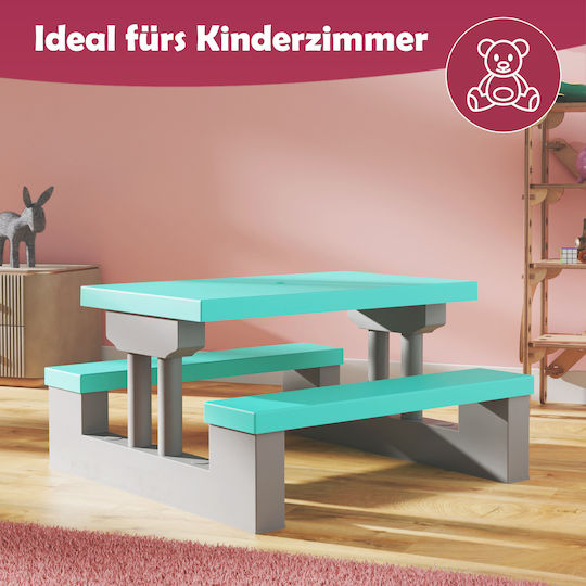 Kids Table and Chairs Set Gray Spielwerk