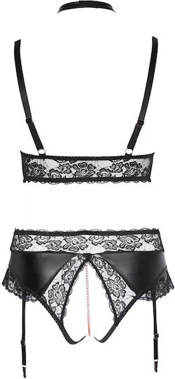 Cottelli Collection Sexy Σετ Εσωρούχων με Δαντέλα Ροζ