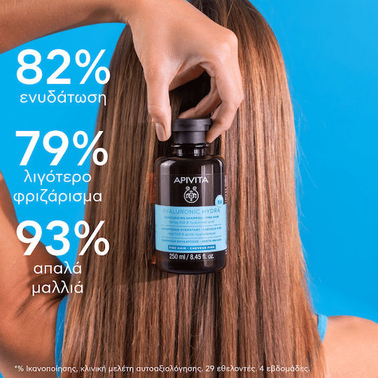 Apivita Hyaluronic Hydra Σαμπουάν Ενυδάτωσης για Λεπτά Μαλλιά 250ml