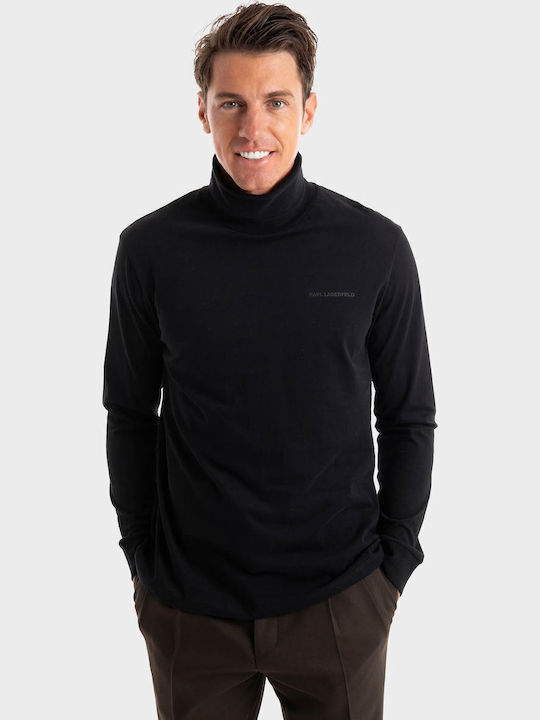 Langarm Herrenbluse Schwarz