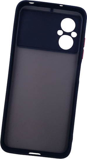 Naxius Rubber Frame Back Cover Black (Poco M4 5G)