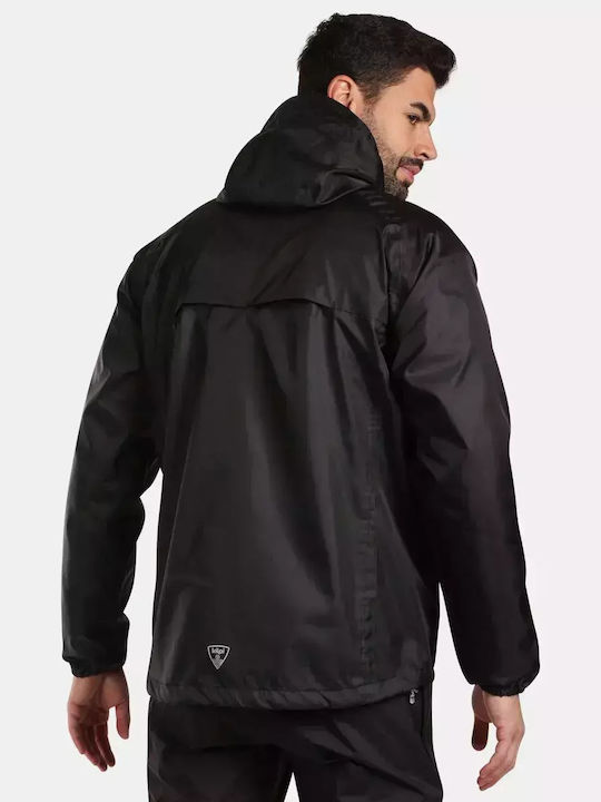 Μπουφάν Αδιάβροχο και Αντιανεμικό Black