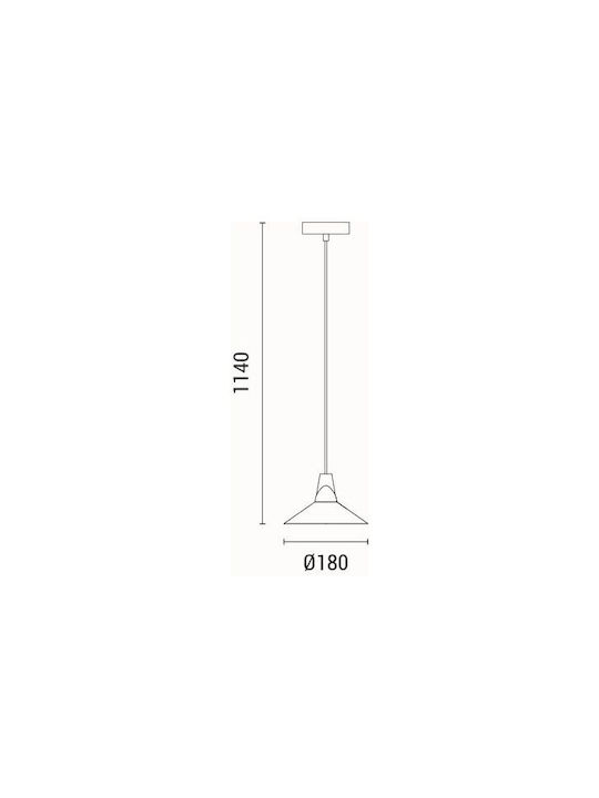 Eurolamp Chroma Ceiling Light White Bell with E27 Socket 18x114x114cm