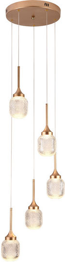 Inlight LED Κρεμαστό Φωτιστικό Χρυσό 30x30x200εκ. Inlight LED Κρεμαστό Φωτιστικό Χρυσό 30x30x200εκ.