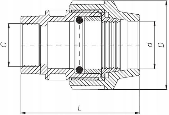 Unidelta 601626 Bewässerungsverbinder 25mm