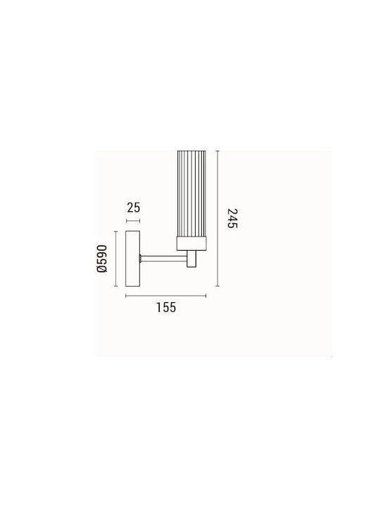 Eurolamp Lamp Wall Gold 15.5x10x24.5cm Eurolamp Lamp Wall Gold 15.5x10x24.5cm