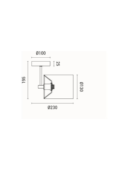Eurolamp Verona Modern Wall Lamp with E14 Copper Socket 19.5x13x23cm