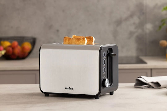 Amica Toaster 2 Slots 950W Inox