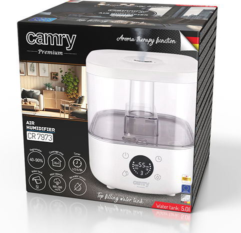 Camry Purificator de Aer / Umidificator Ultrasonic pentru Spații 35m²